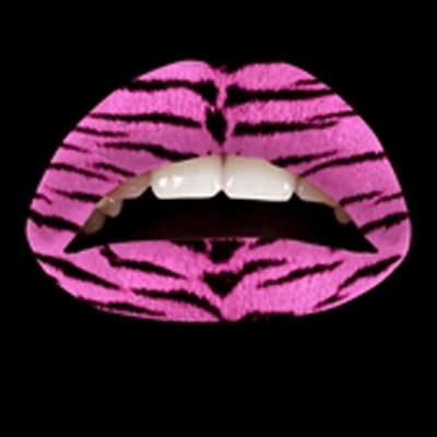 Verkleed Roze tijger lip tattoo