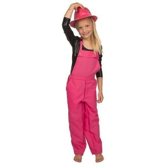 Verkleed roze tuinbroek/overall voor kinderen