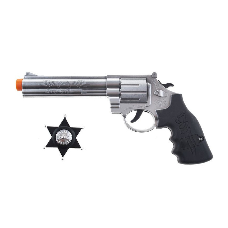 Verkleed speelgoed revolver/pistool met Sheriff ster kunststof