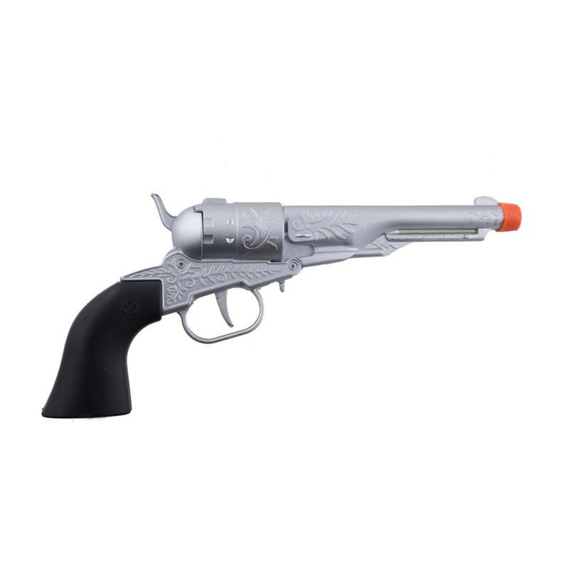 Verkleed speelgoed revolver/pistool metaal 8 schots