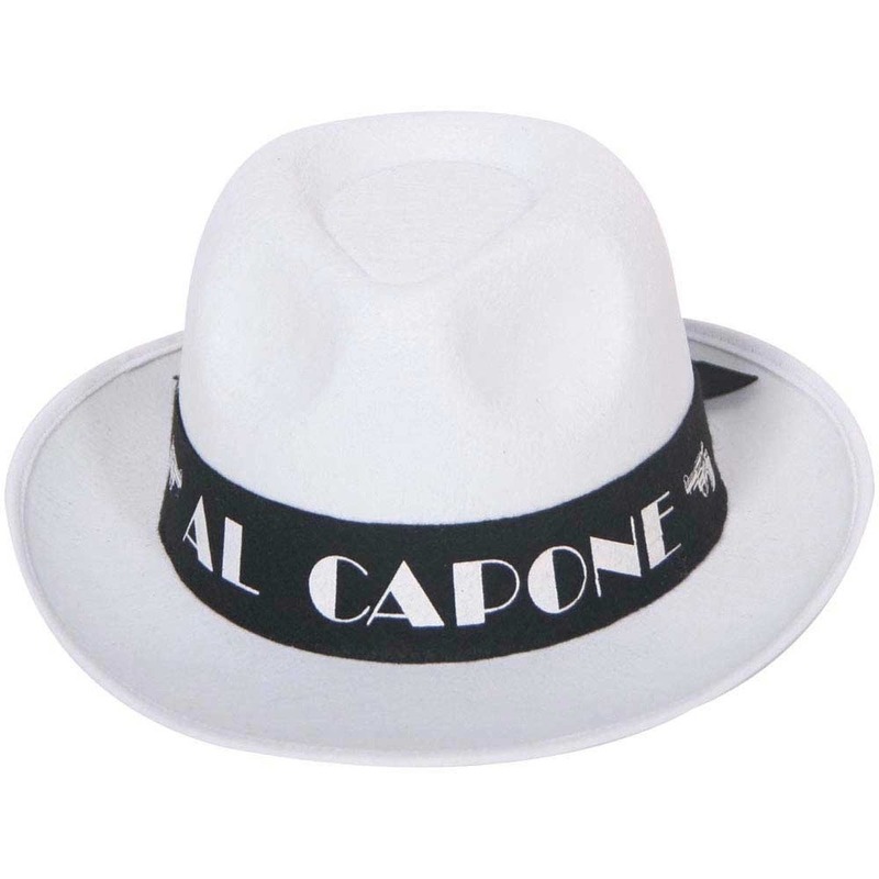 Verkleed Witte Al Capone hoed