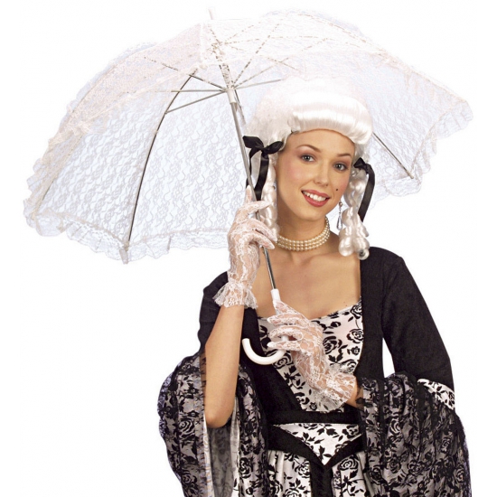 Verkleed Witte kanten paraplu