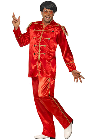 Verkleedkleding De Beatles sgt. Pepper kostuum rood