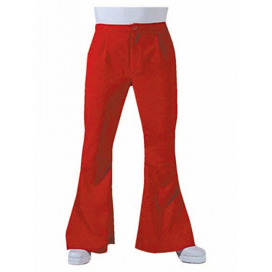 Verkleedkleding heren hippie broek rood