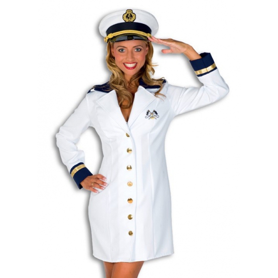 Verkleedkleding Luxe kapiteins jurkje voor dames
