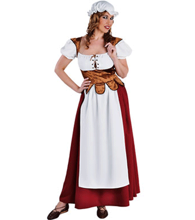 Verkleedkleding Middeleeuwse boerinnen jurk
