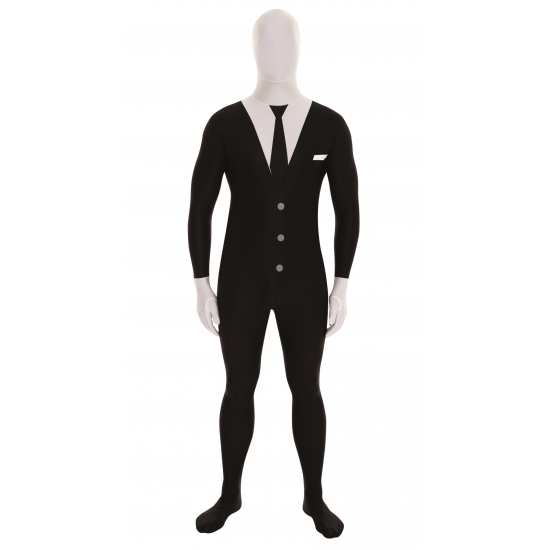 Verkleedkleding Originele morphsuit businessman zwart