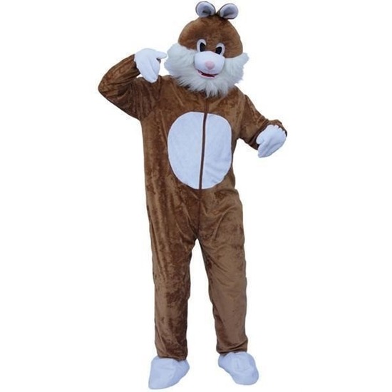 Verkleedkleding Pluche konijn kostuum bruin