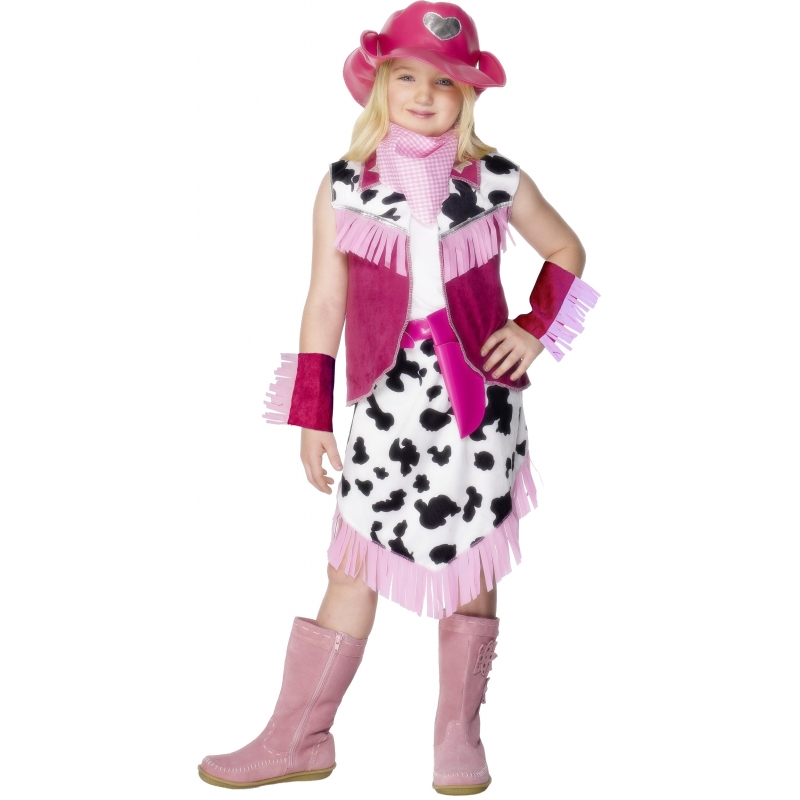Verkleedkleding Roze Cowgirl kostuum