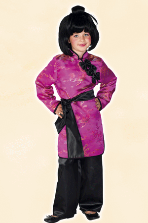 Verkleedkleding Roze geisha kostuum voor meisjes