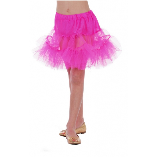 Verkleedkleding Roze petticoat voor kinderen
