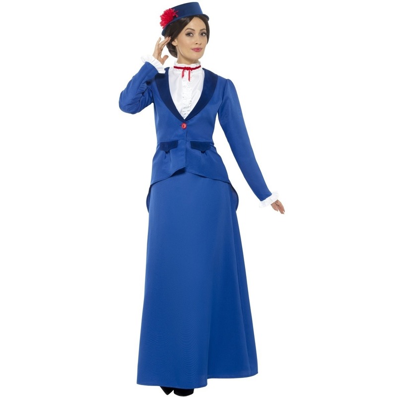 Victoriaanse kinderjuffrouw kostuum voor dames