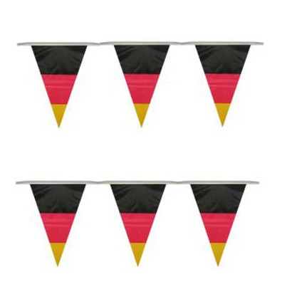 Vlaggenlijnen zwart-rood-geel 10 meter