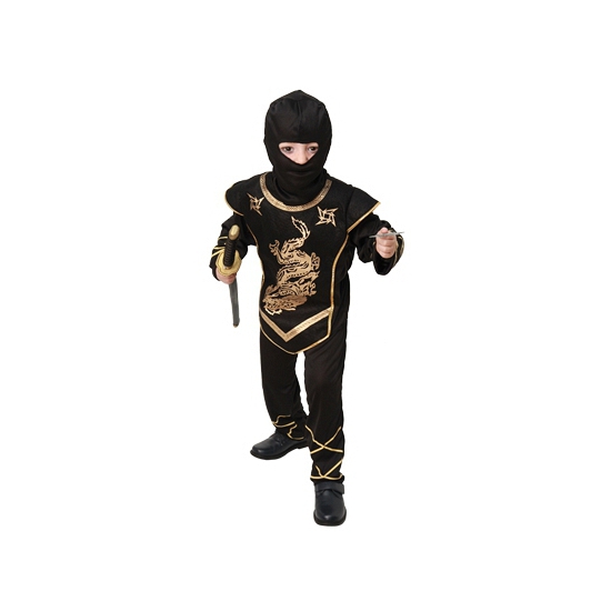 Voordelig zwarte ninja kostuum voor kinderen