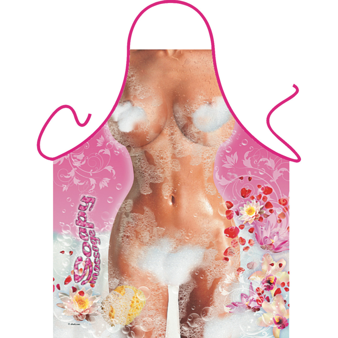 Vrouwelijk lichaam met zeep schorten