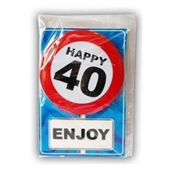 Wenskaart Happy Birthday 40 jaar