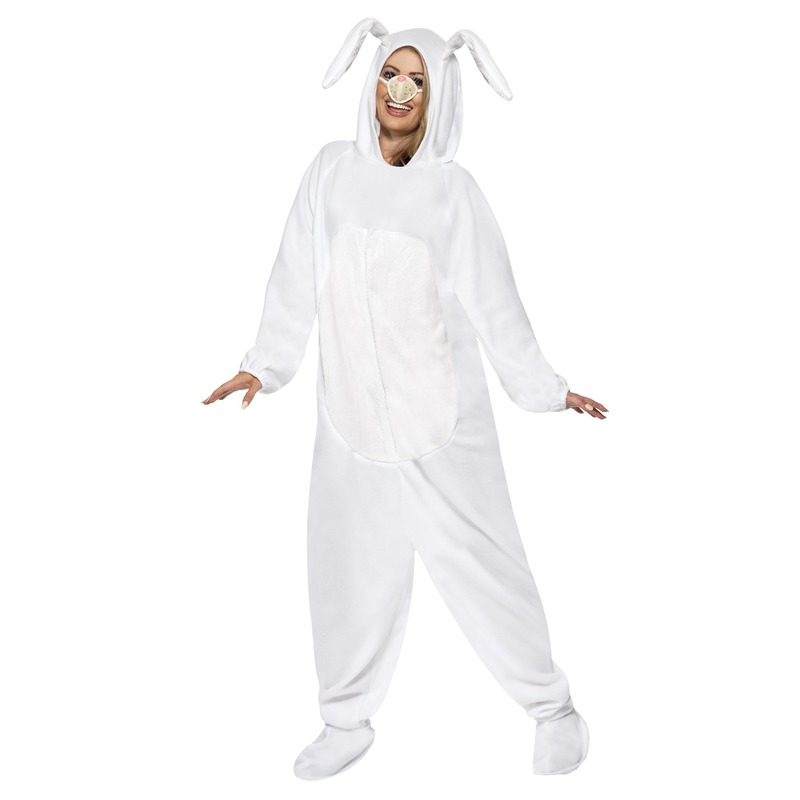 Wit konijn/haas kostuum voor volwassenen