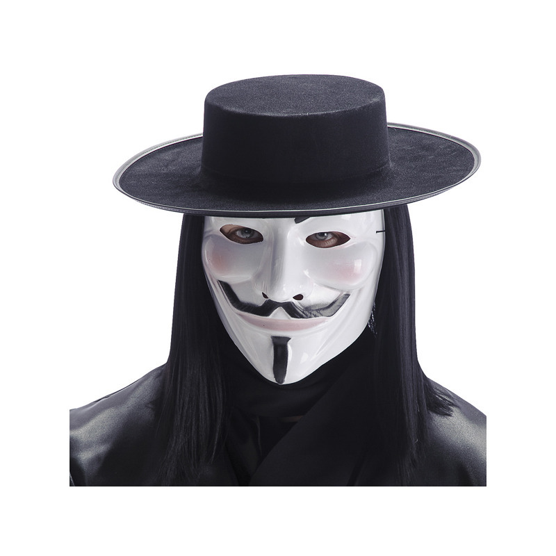 Witte carnavalsmasker V for Vendetta