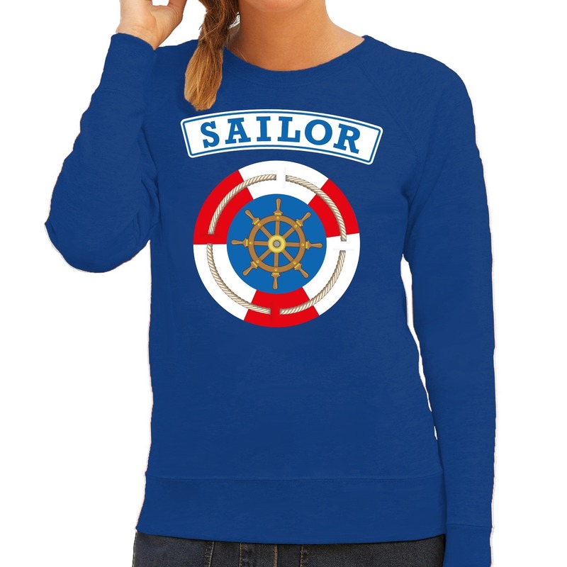 Zeeman/sailor verkleed sweater blauw voor dames