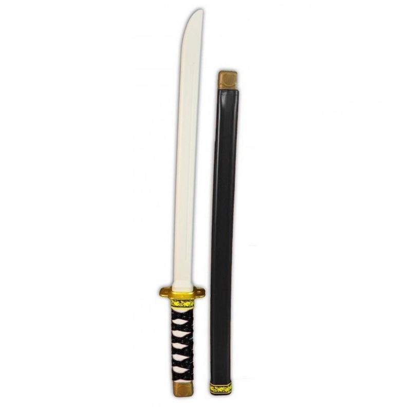 Zwart plastic ninja/ samurai zwaard 60 cm