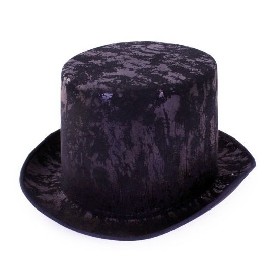 Zwarte antieke hoge hoed voor volwassenen