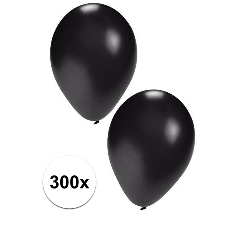 Zwarte ballonnen 300 stuks