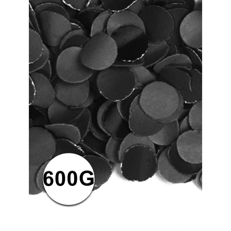 Zwarte confetti 600 gram