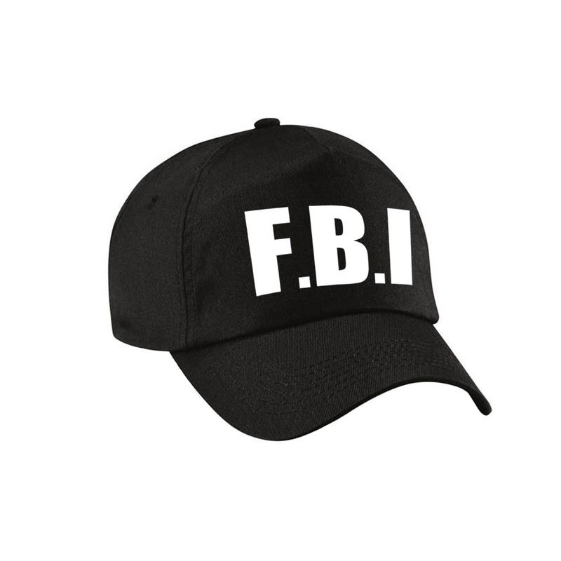 Zwarte FBI politie agent verkleed pet / cap voor volwassenen