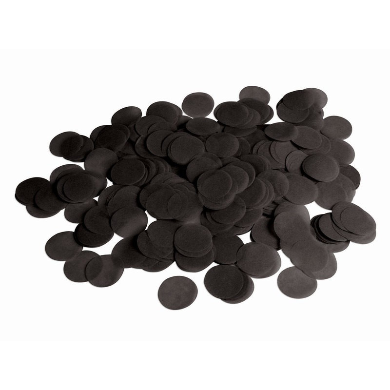 Zwarte papieren confetti 88 gram