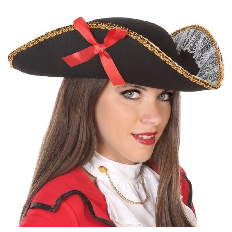 Zwarte piraten driesteek hoed voor volwassenen