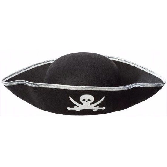 Zwarte piraten hoed voor volwassenen