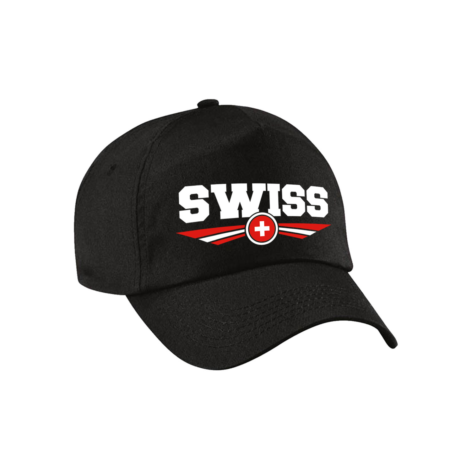 Zwitserland - Swiss landen pet - baseball cap zwart kinderen