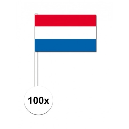 100x Nederland zwaai vlaggetjes van papier