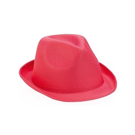 10x Pink trilby hat for adults