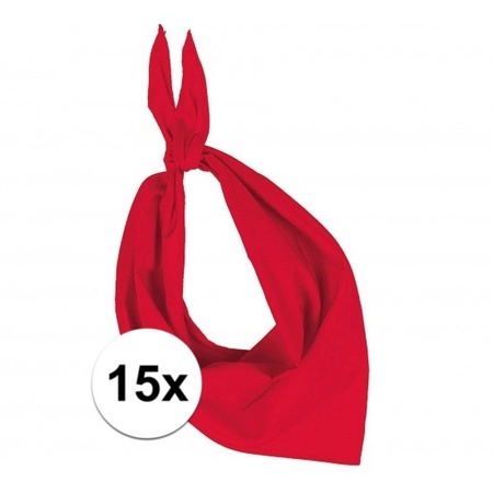 15x Colored handkerchief red