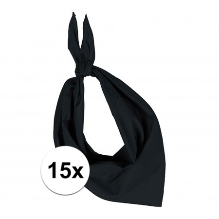 15x Colored handkerchief black