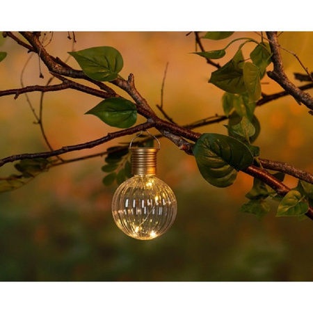 1x Outdoor/garden LED lantern solar light 11 cm