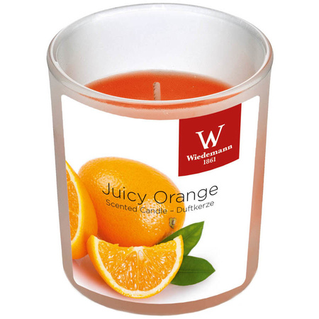 Scented candles set of 4x in holder appel and orange 25 burning hours