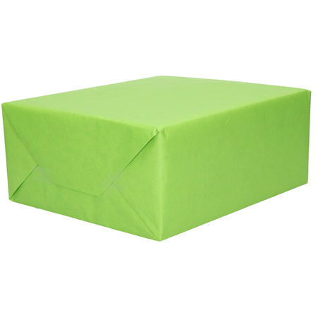 8x Rollen transparant folie/inpakpapier pakket - groen/bruin/wit met hartjes 200 x 70 cm