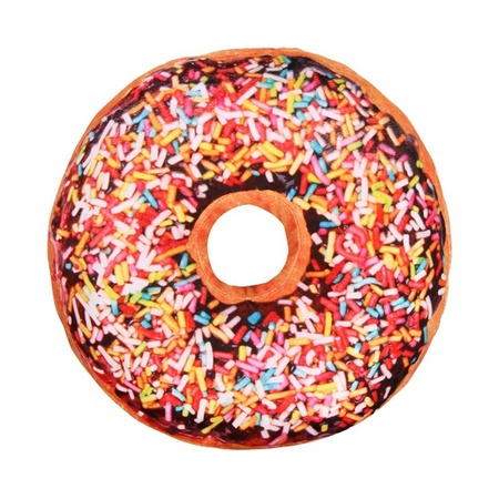 1x Sprinkels donut kussen chocolade 40 cm