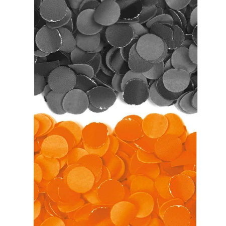 2 kilo orange and black party paper confetti mix