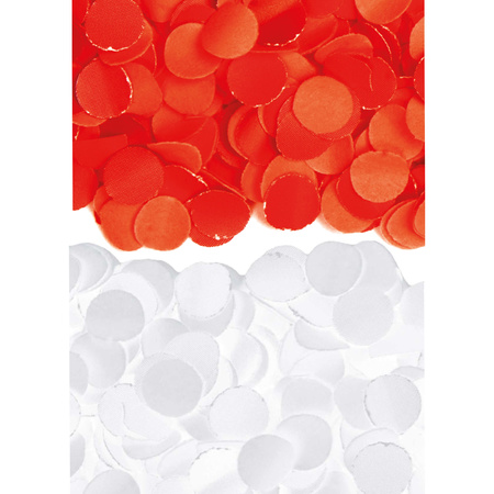 2 kilo red and white party paper confetti mix