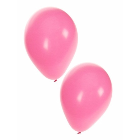 Kraamversiering ballonnen lichtroze 25 st