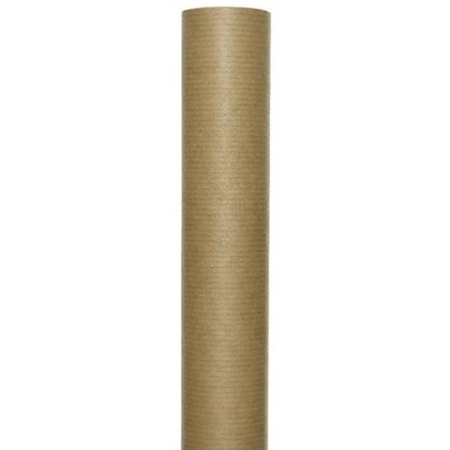 2x Inpakpapier/cadeaupapier gerecycled kraft bruin 200 x 70 cm