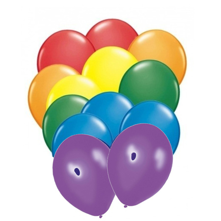 Regenboogkleur ballonnen 30 stuks