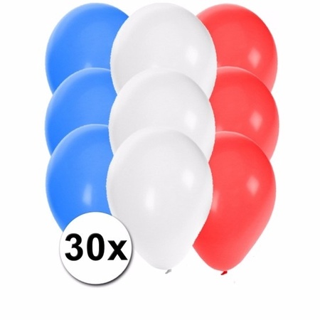 Ballonnen Frankrijk thema 30 stuks