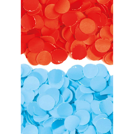 400 gram red and blue party paper confetti mix