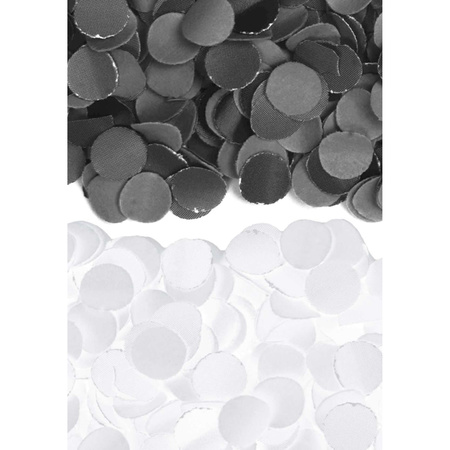 400 gram black and white party paper confetti mix