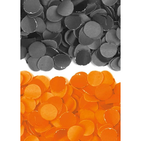 600 gram black and orange party paper confetti mix