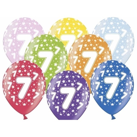 7 years birthday party decoration package guirlandes/balloons/party letters